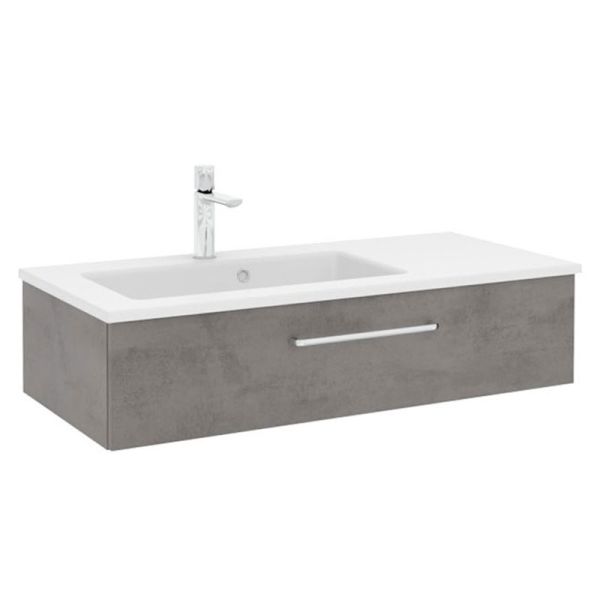 Pelipal PCON Solid Surface Waschtisch mit Unterschrank 107 cm