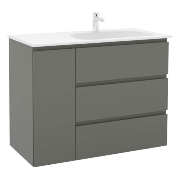 Pelipal PCON Solid Surface Waschtisch mit Unterschrank 107 cm
