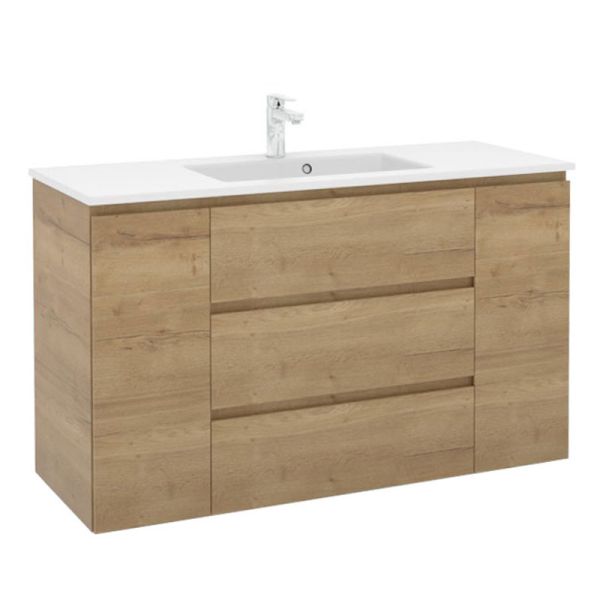 Pelipal PCON Solid Surface Waschtisch mit Unterschrank 137 cm