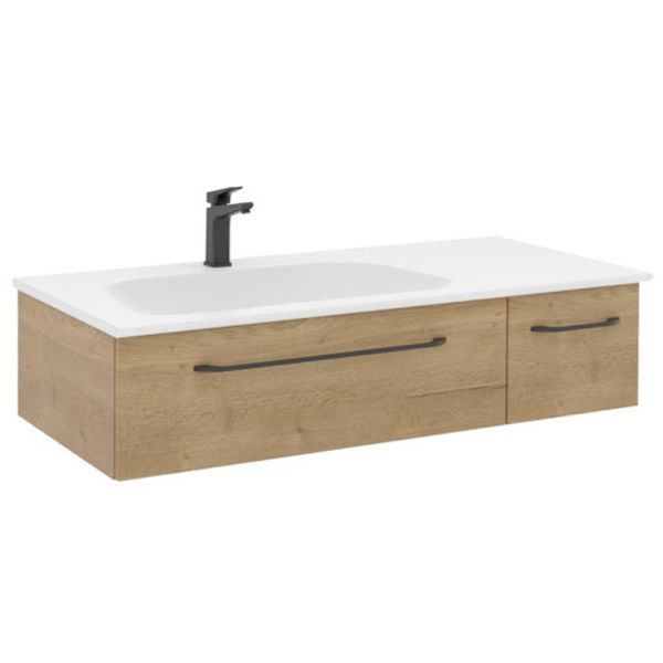 Pelipal PCON Mineralmarmor-Waschtisch mit Unterschrank 107 cm