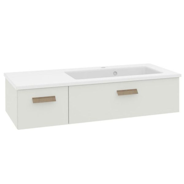 Pelipal PCON Solid Surface Waschtisch mit Unterschrank 107 cm