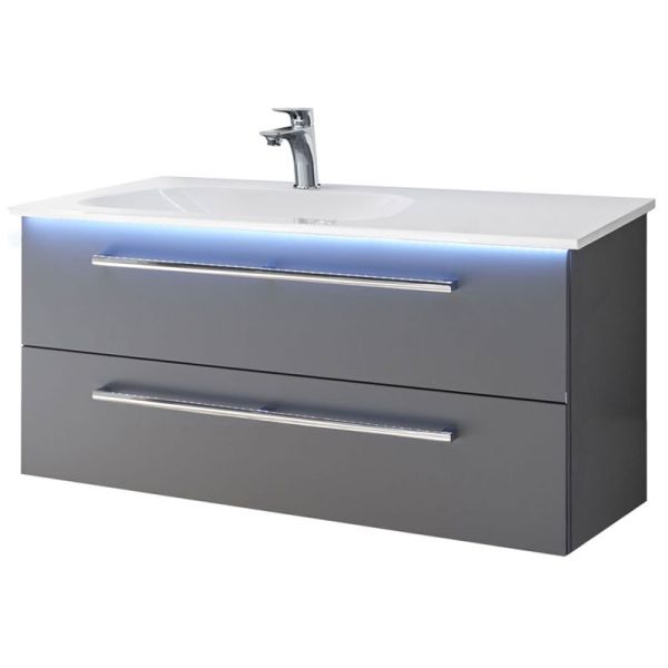 Pelipal PCON Mineralmarmor-Waschtisch mit Unterschrank 107 cm
