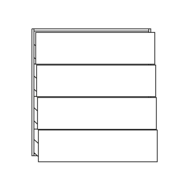 Pelipal PCON Highboard 90 cm Skizze