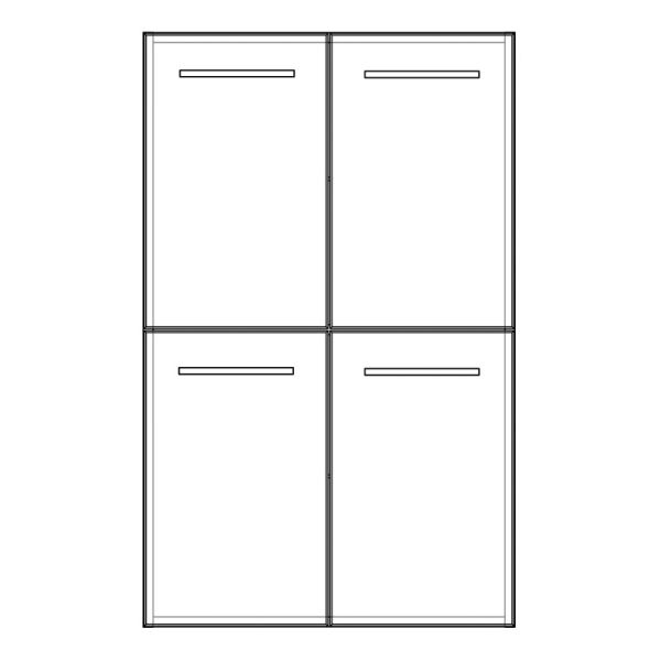 Pelipal PCON Highboard 60 cm Skizze