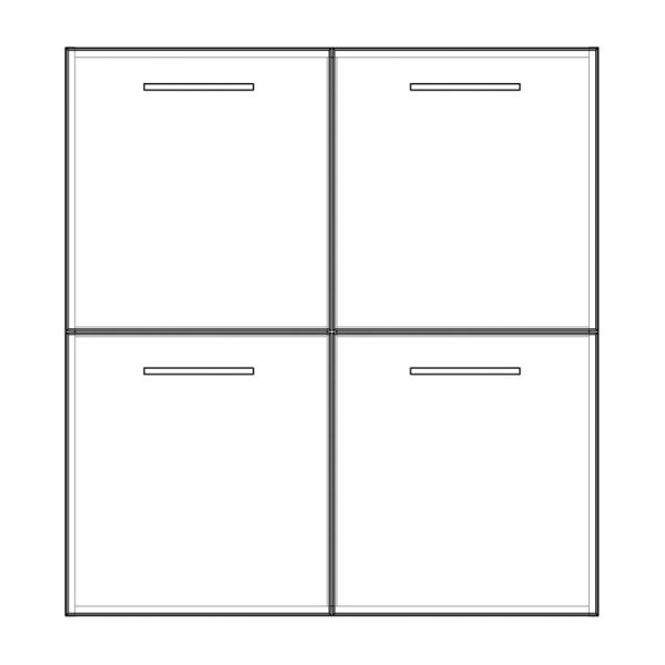 Pelipal PCON Highboard 90 cm Skizze