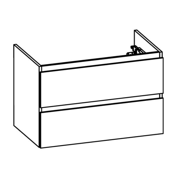 Pelipal PCON Waschtischunterschrank 100 cm Skizze