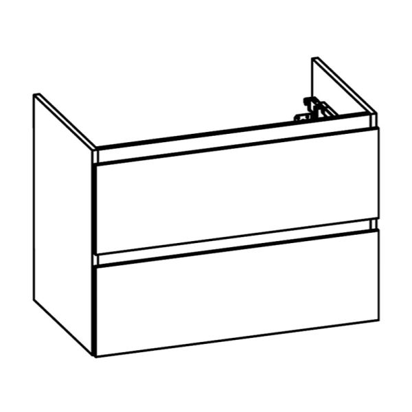 Pelipal PCON Waschtischunterschrank 95 cm Skizze