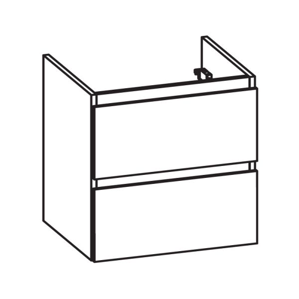 Pelipal PCON Waschtischunterschrank 58 cm Skizze