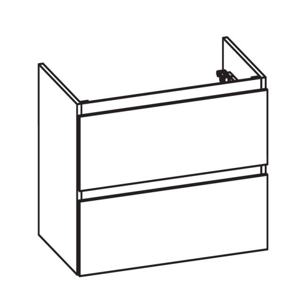 Pelipal PCON Waschtischunterschrank 55 cm Skizze