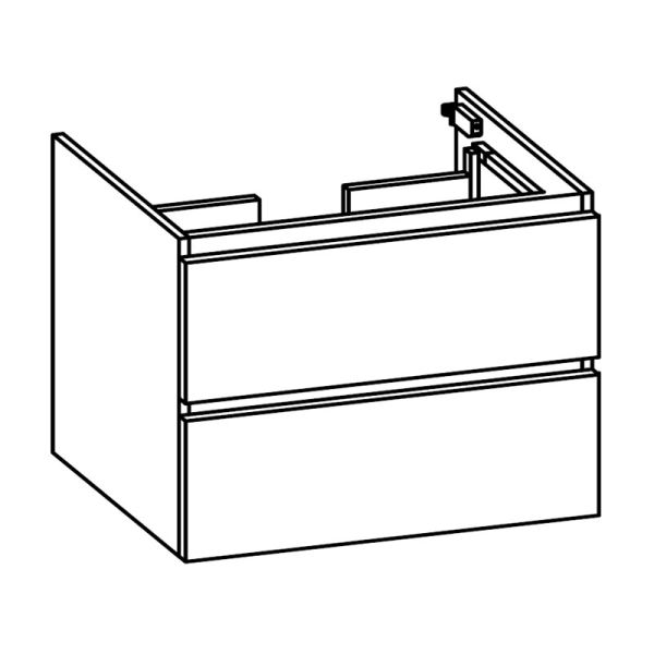 Pelipal PCON Waschtischunterschrank 65 cm Skizze