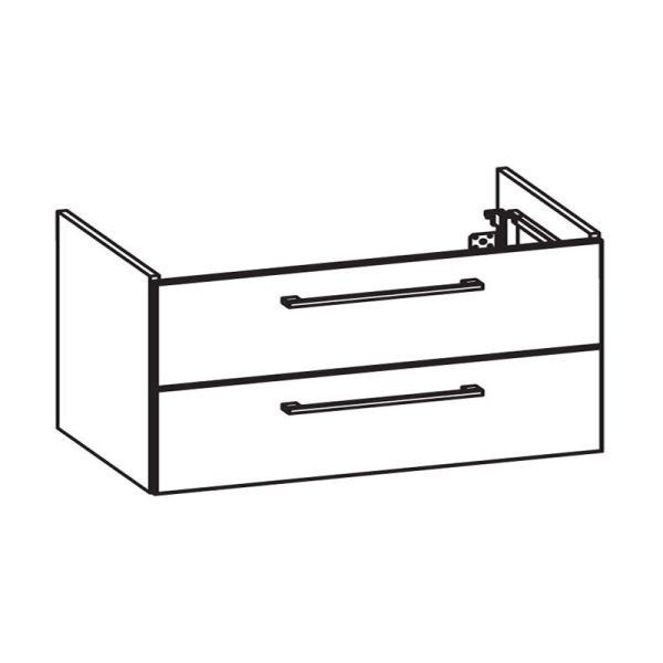 Pelipal PCON Waschtischunterschrank 95 cm Skizze