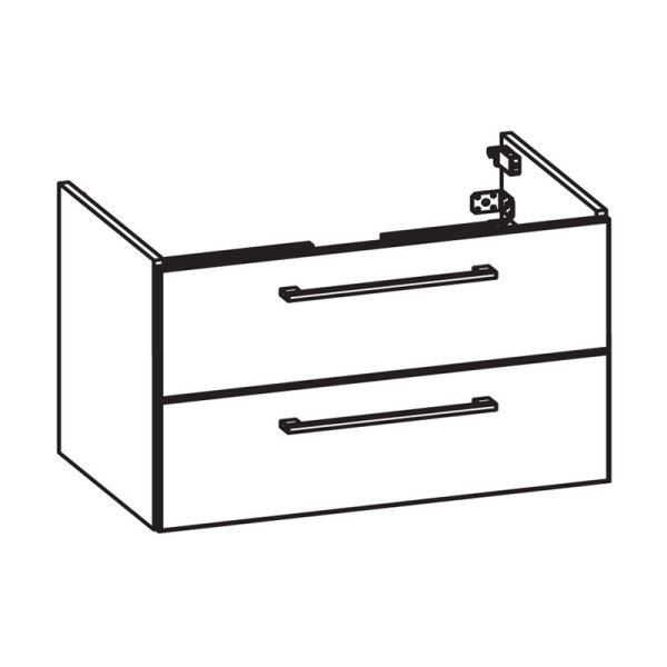 Pelipal PCON Waschtischunterschrank 95 cm Skizze