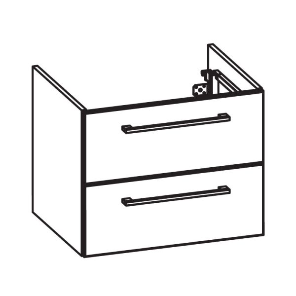 Pelipal PCON Waschtischunterschrank 60 cm Skizze