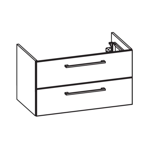 Pelipal PCON Waschtischunterschrank 85 cm Skizze