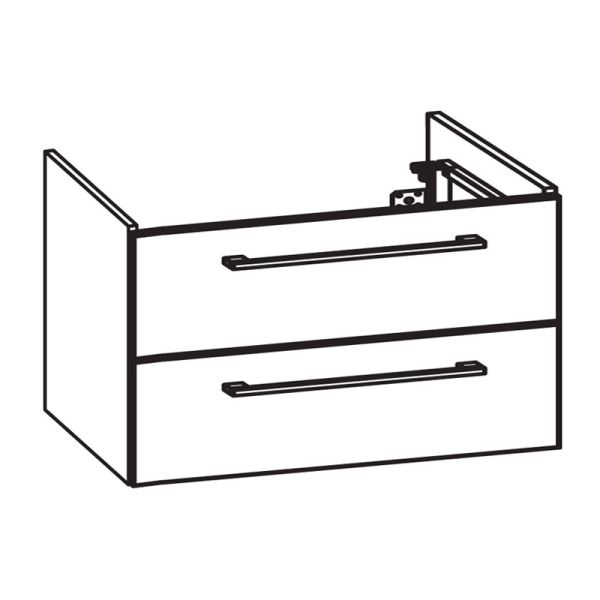 Pelipal PCON Waschtischunterschrank 95 cm Skizze