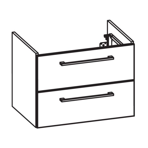 Pelipal PCON Waschtischunterschrank 65 cm Skizze