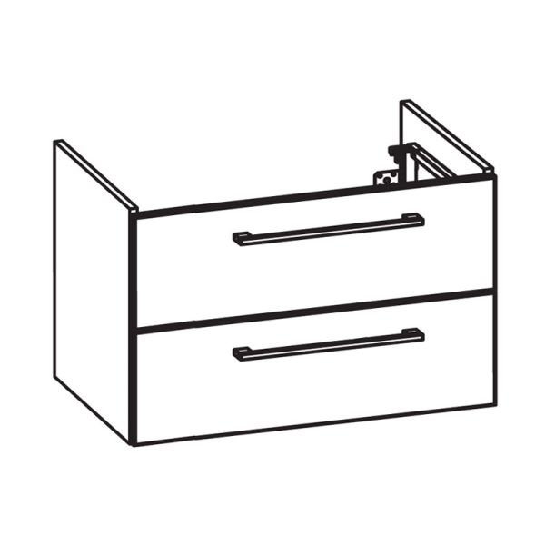 Pelipal PCON Waschtischunterschrank 75 cm Skizze