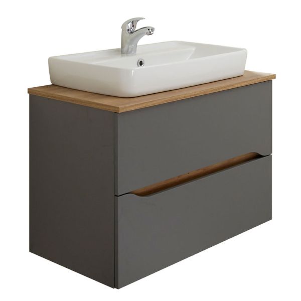 Pelipal Capri Aufsatzbecken, Waschtischplatte und Unterschrank 73 cm