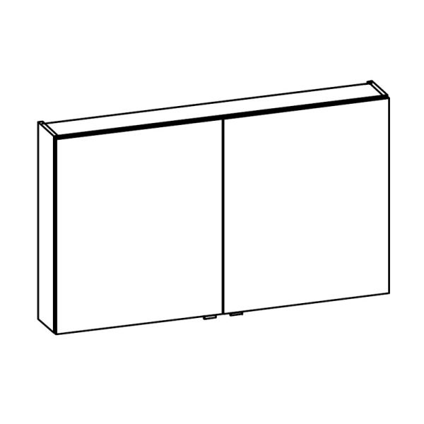 Pelipal Spiegelschrank 120 cm Skizze