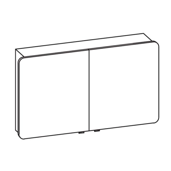 Pelipal Spiegelschrank 120 cm Skizze