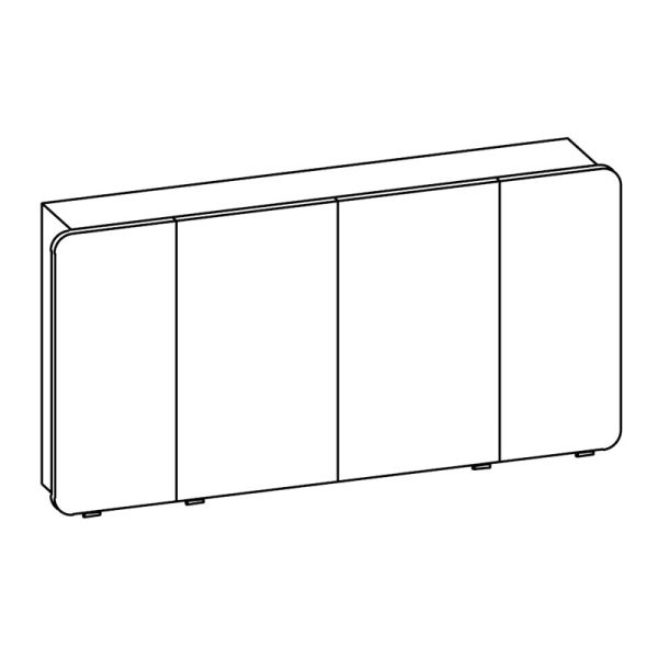 Pelipal Spiegelschrank 140 cm Skizze