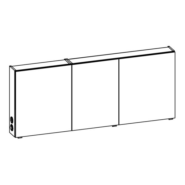 Pelipal Spiegelschrank 160 cm Skizze