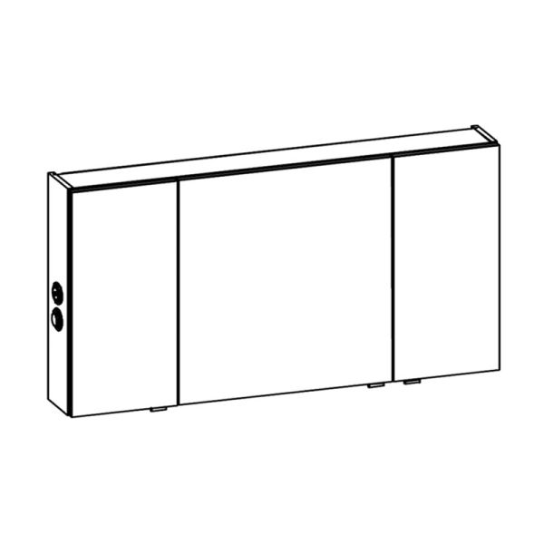 Pelipal Spiegelschrank 140 cm Skizze