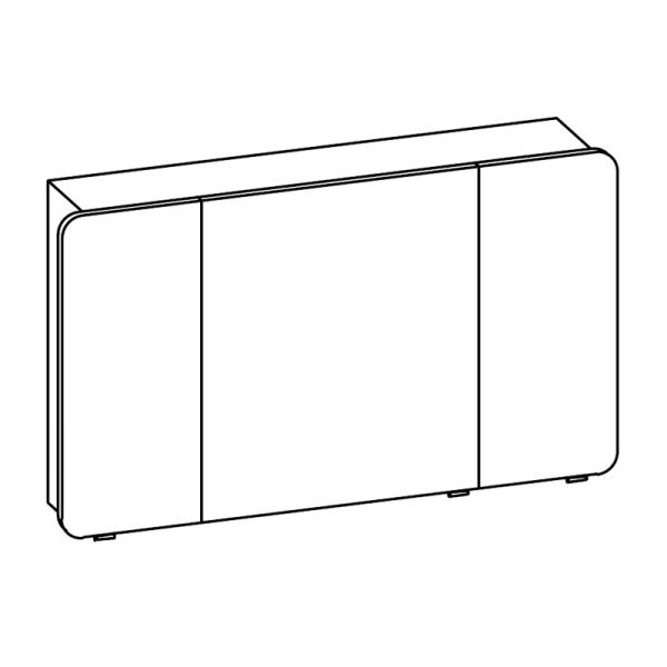Pelipal Spiegelschrank 110 cm Skizze