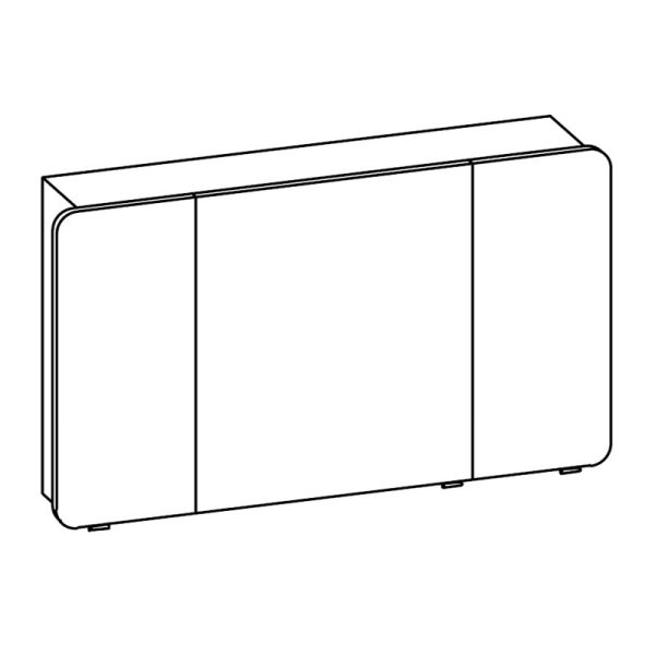 Pelipal Spiegelschrank 120 cm Skizze