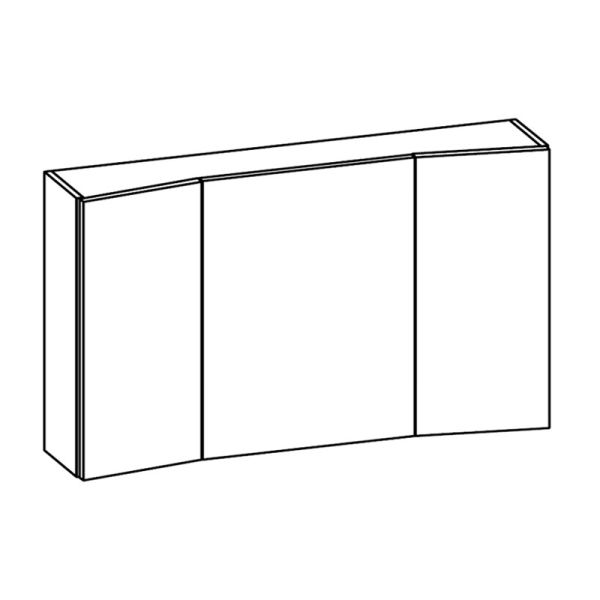 Pelipal Spiegelschrank 120 cm Skizze