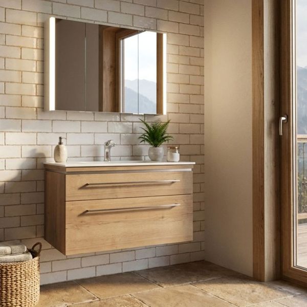 Puris Cool Line Badmöbel Set - 92 cm Ambiente