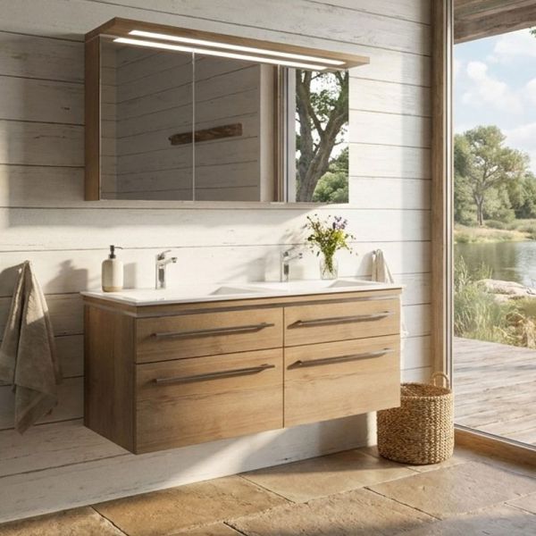 Puris Cool Line Badmöbel Set - 122 cm Ambiente