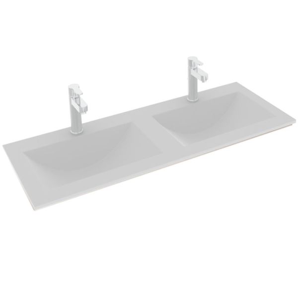 Puris Cool Line Doppelwaschtisch 120 cm Stoneplus