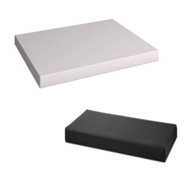Puris Kera Plan Sitzkissen - 58 cm - aus Kunstleder in creme-weiß