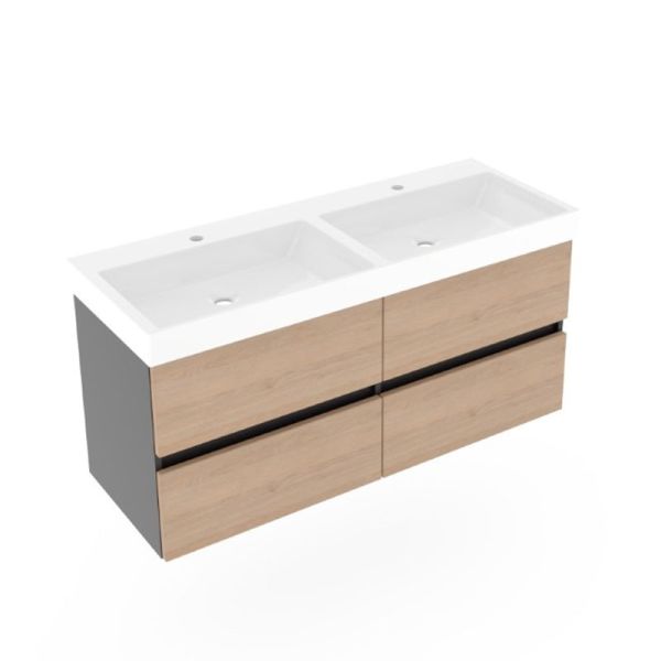 Puris Kera Plan Waschtisch mit Unterschrank - 122 cm