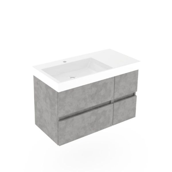 Puris Kera Plan Waschtisch mit Unterschrank - 92 cm