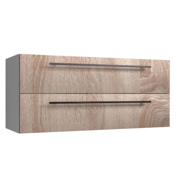 Puris Kera Plan Waschtischunterschrank - 128 cm, 2 Auszüge, für Geberit Renova