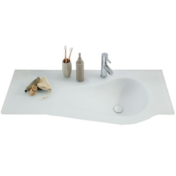 Puris Swing Glas Waschtisch 120 cm