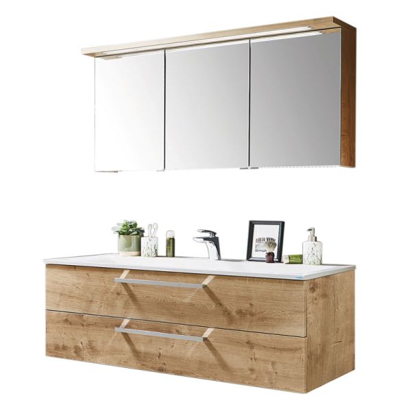 Puris Star Line Badmöbel Set 120 cm mit Spiegelschrank