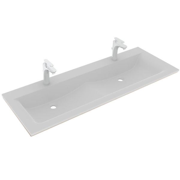 Puris Star Line Möbelwaschtisch Glas Doppelwaschtisch 140,6 cm