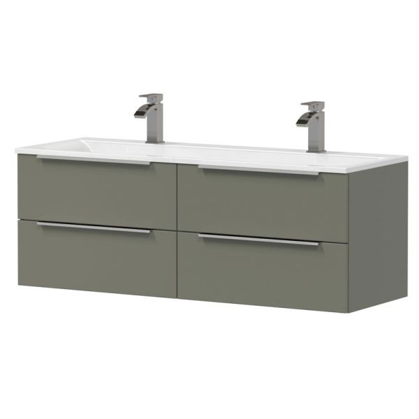Puris Star Line Doppelwaschtisch mit Unterschrank 140 cm