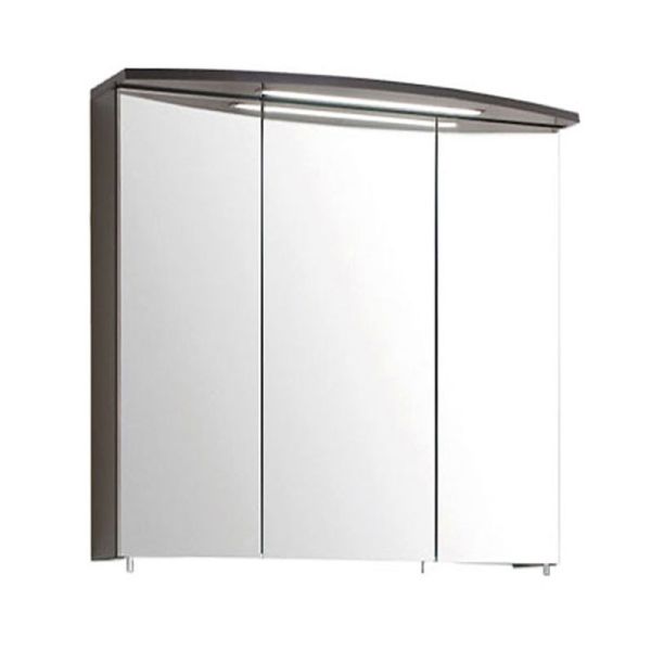 Puris Speed Spiegelschrank mit 3 Spiegeldrehtüren und LED Einbauleuchte