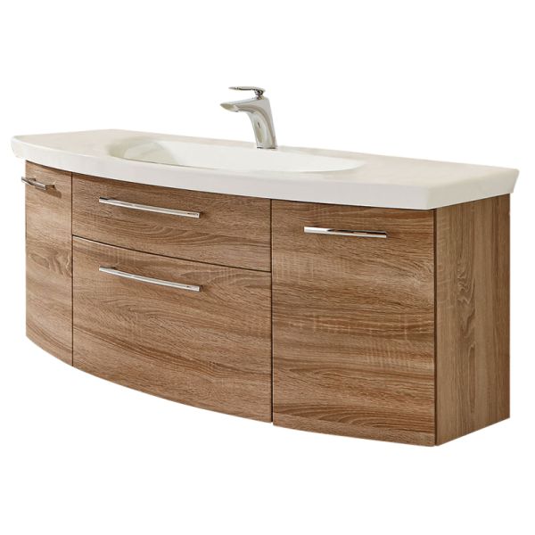 Puris Classic Line Waschtischunterschrank Set 140 cm mit 2 Türen