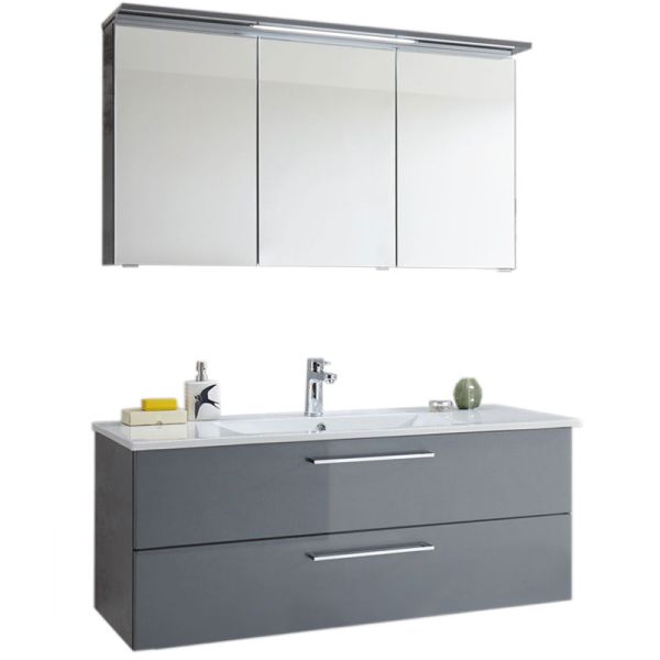 Puris Fresh Badmöbel Set 17, 120 cm, Spiegelschrank Serie B