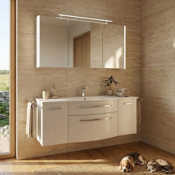 Puris Linea Badmöbel Set 3 - 130 cm Ambiente