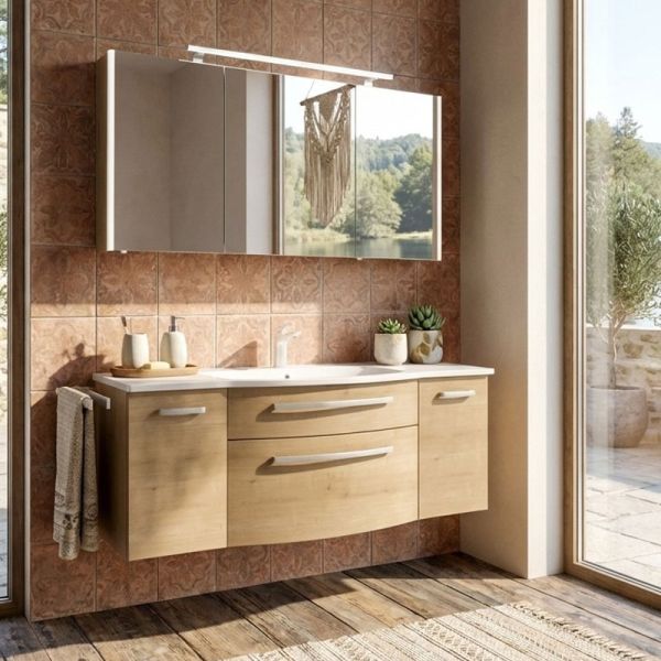 Puris Linea Badmöbel Set 3 - 130 cm Ambiente