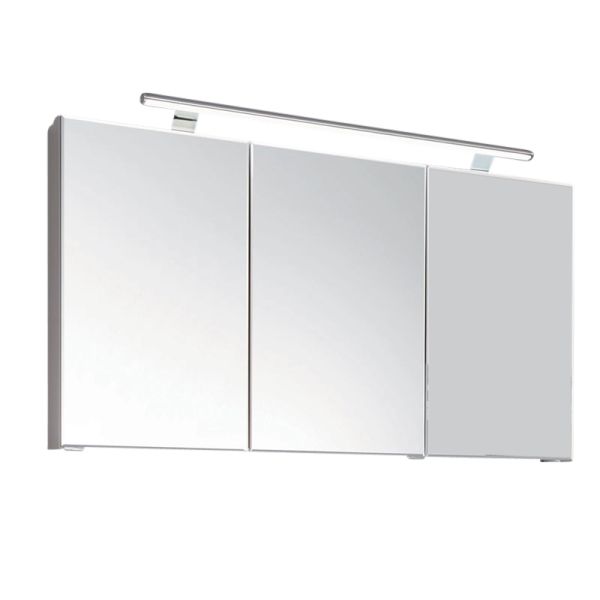 Puris Vuelta Spiegelschrank Serie A mit LED Aufbauleuchte 120 cm breit