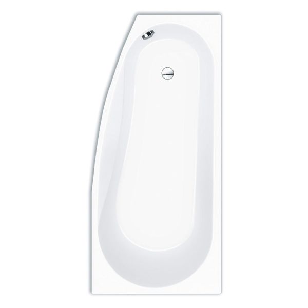 Repabad Kampen Raumspar-Badewanne 160 links - Acryl, in Weiß