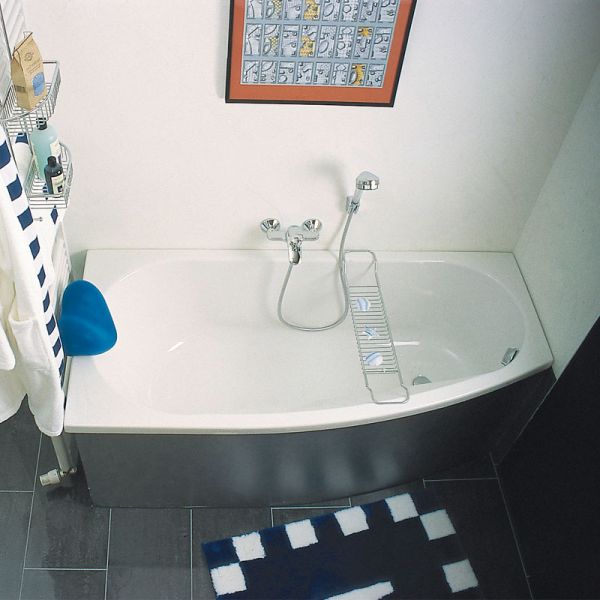 Repabad Kampen Raumspar-Badewanne 160 rechts - Acryl, in Weiß, Ambiente