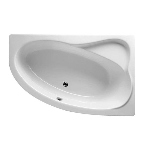 Riho Raumspar-Badewanne Aryl Links - Acryl - 140 x 90 cm, 120 Liter, Weiß